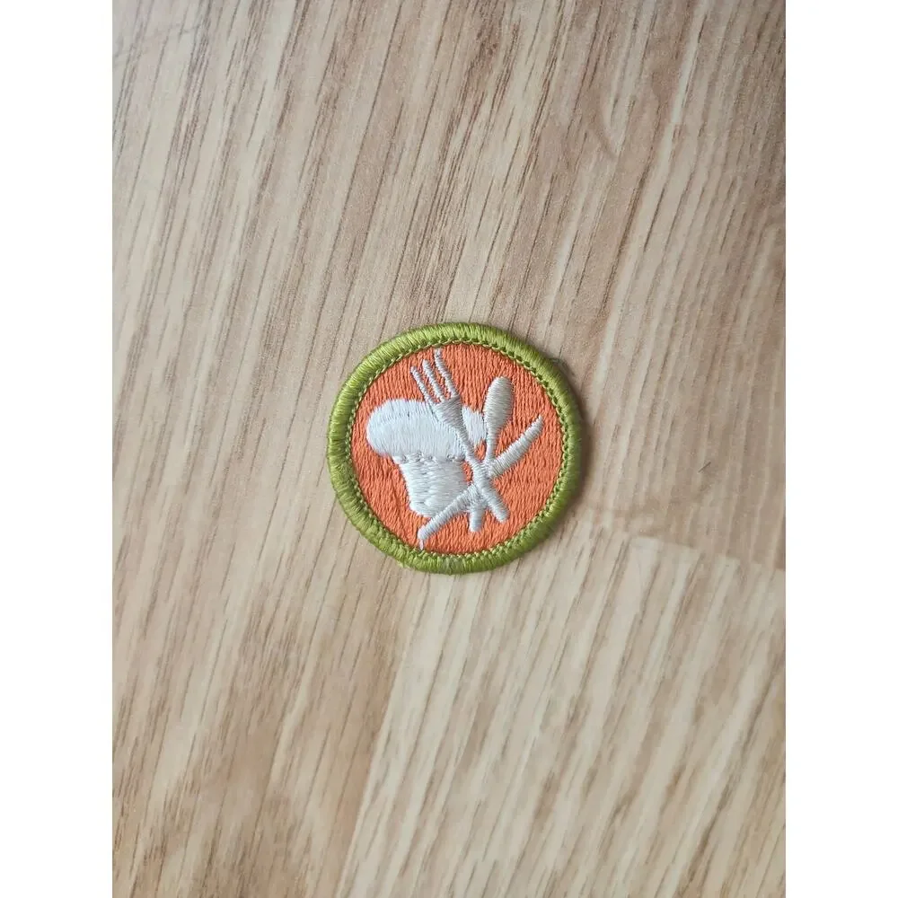 Vintage BSA Boy Scouts of America Cooking Merit Badge Patch Eagle Required